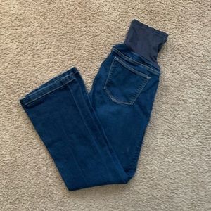 Long and Lean Gap Maternity flare leg jeans
